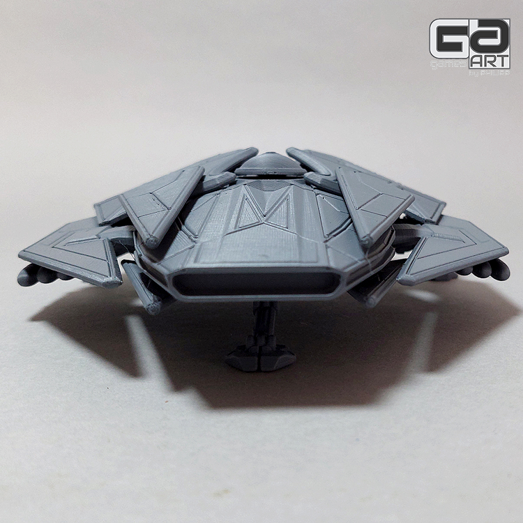 3d printed arrowhead bomber 28mm front view