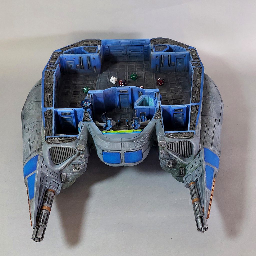 Aeon Eagle 3d printable 32mm scale spaceship opened