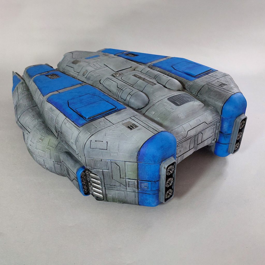 Aeon Eagle 3d printable 32mm scale spaceship rear view