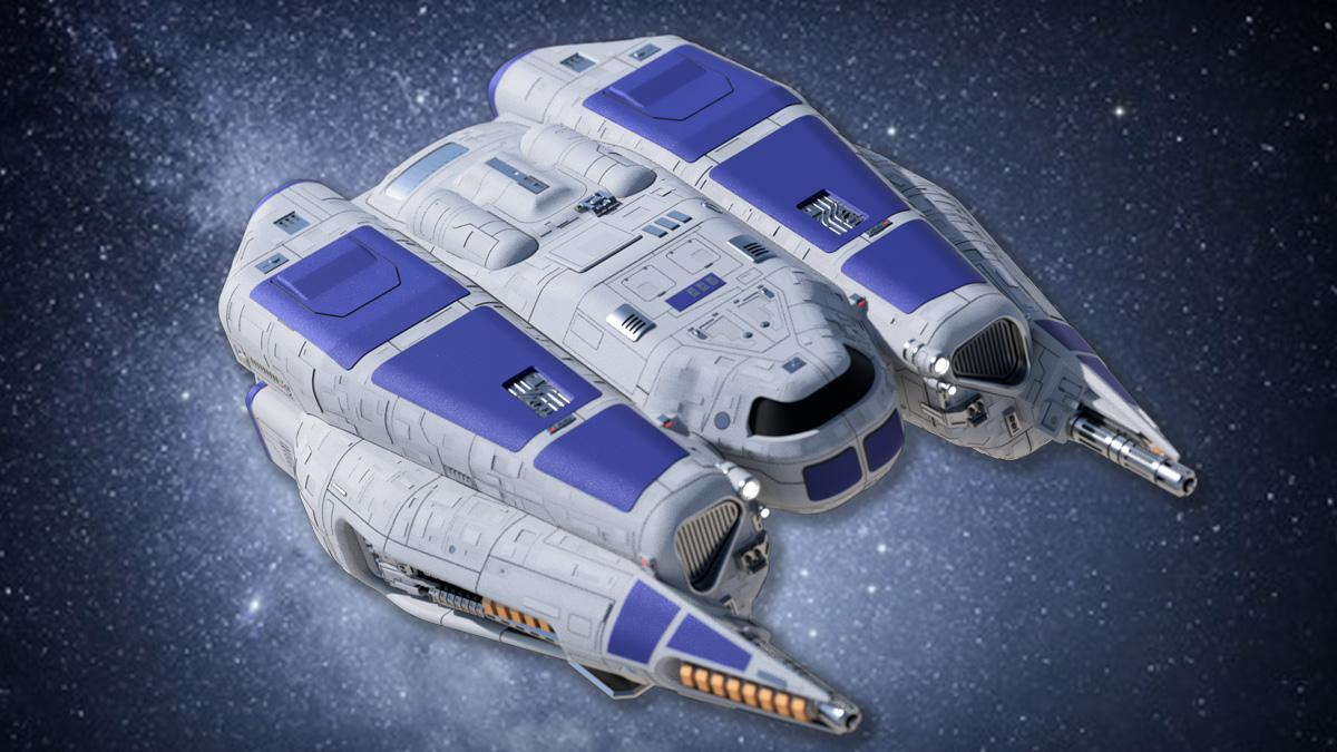 Aeon Eagle 3d printable spacecraft for 32mm scale sci-fi and cyberpunk wargames and TTRPG