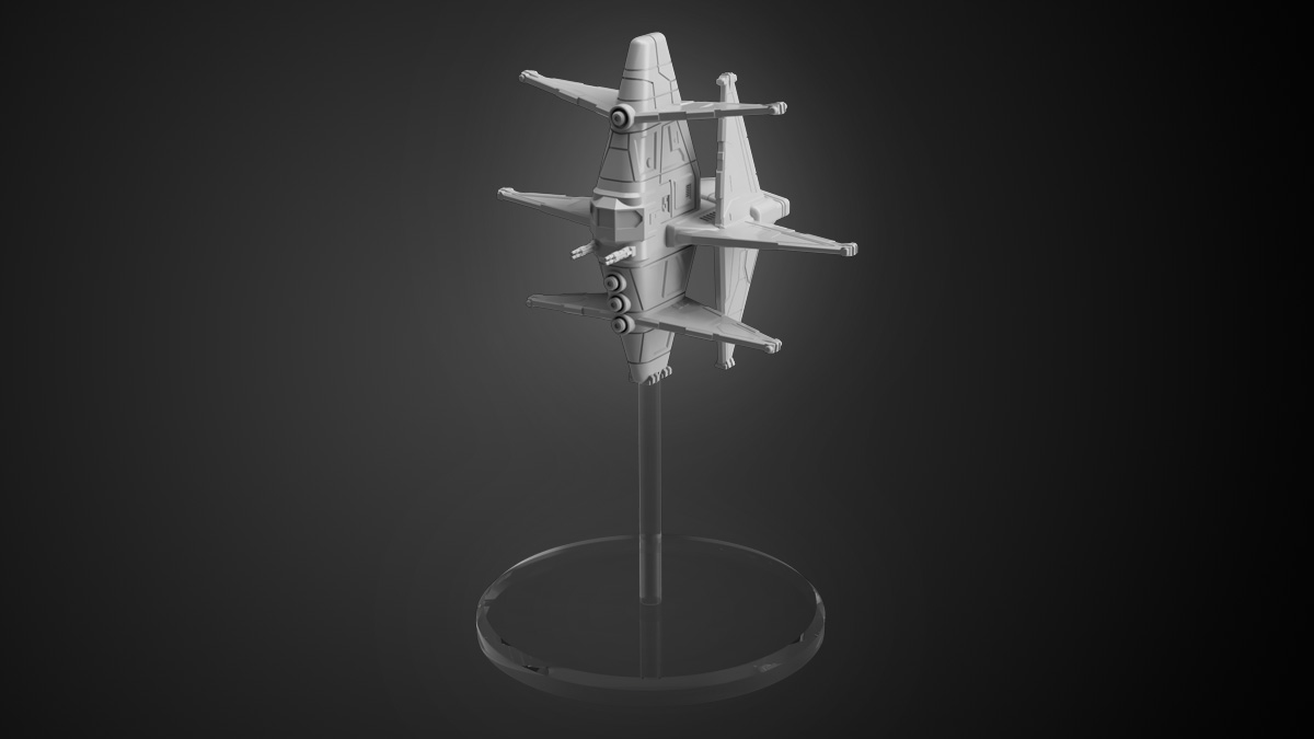 3d printable Albatros Starfighter - TS tactical scale spaceship