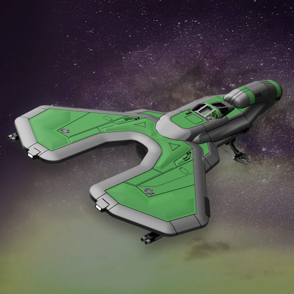 Ginko 2 Starfighter 3d printable spaceship stl