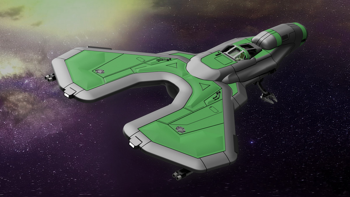 Ginko 2 Starfighter 3d printable spaceship