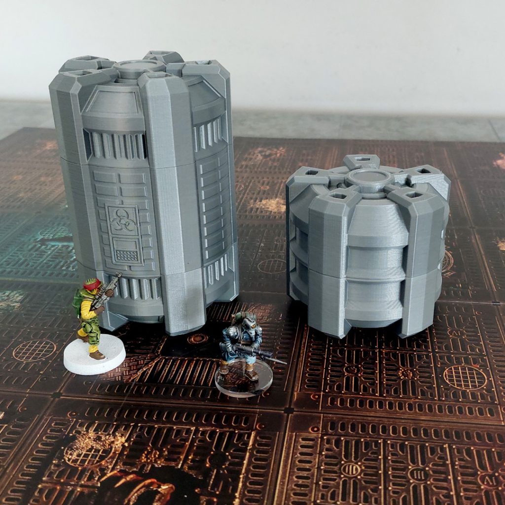 Modular Cistarns 3d printed sci fi 28mm terrain stl