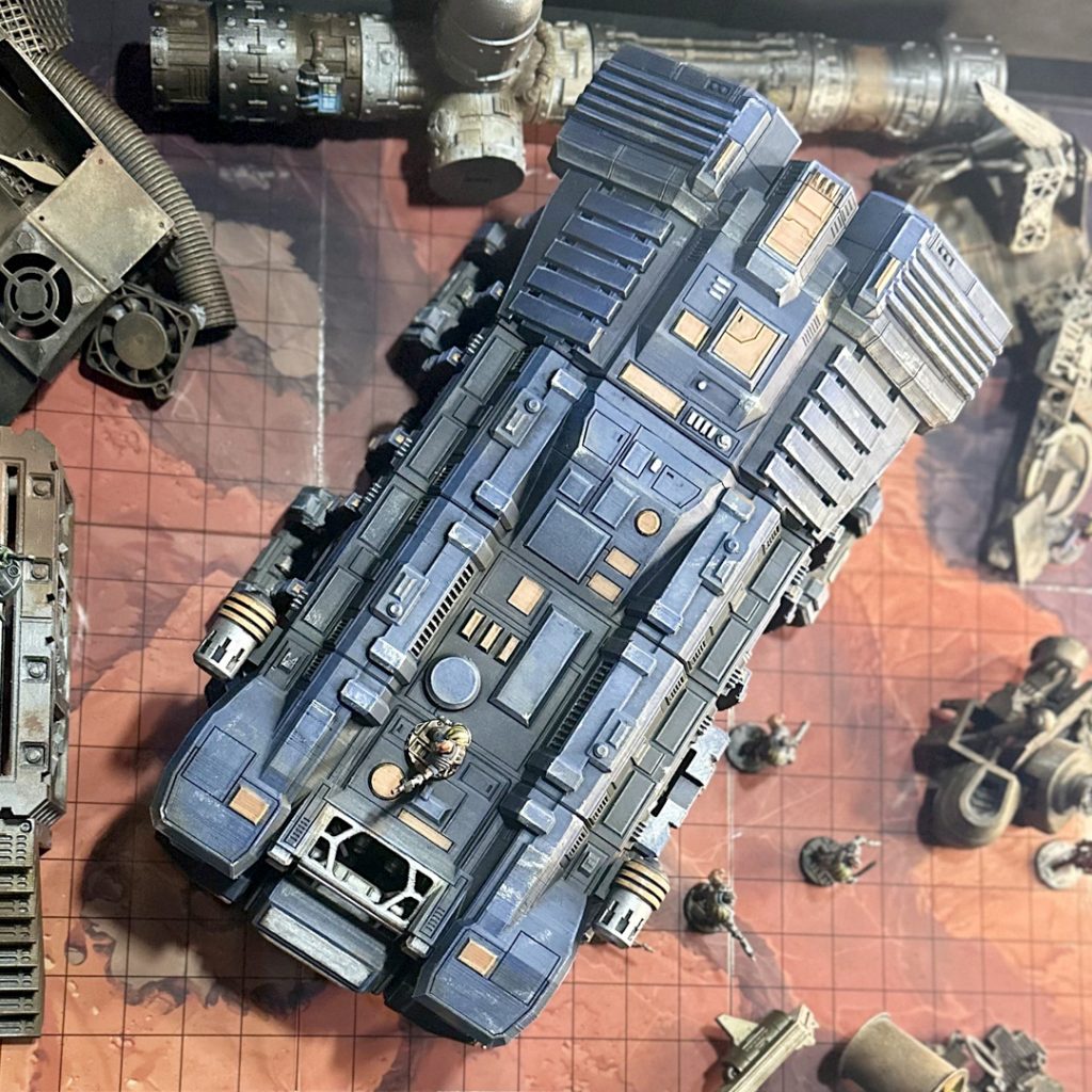 UCV Brick 3d print necromunda gaming table roof closed