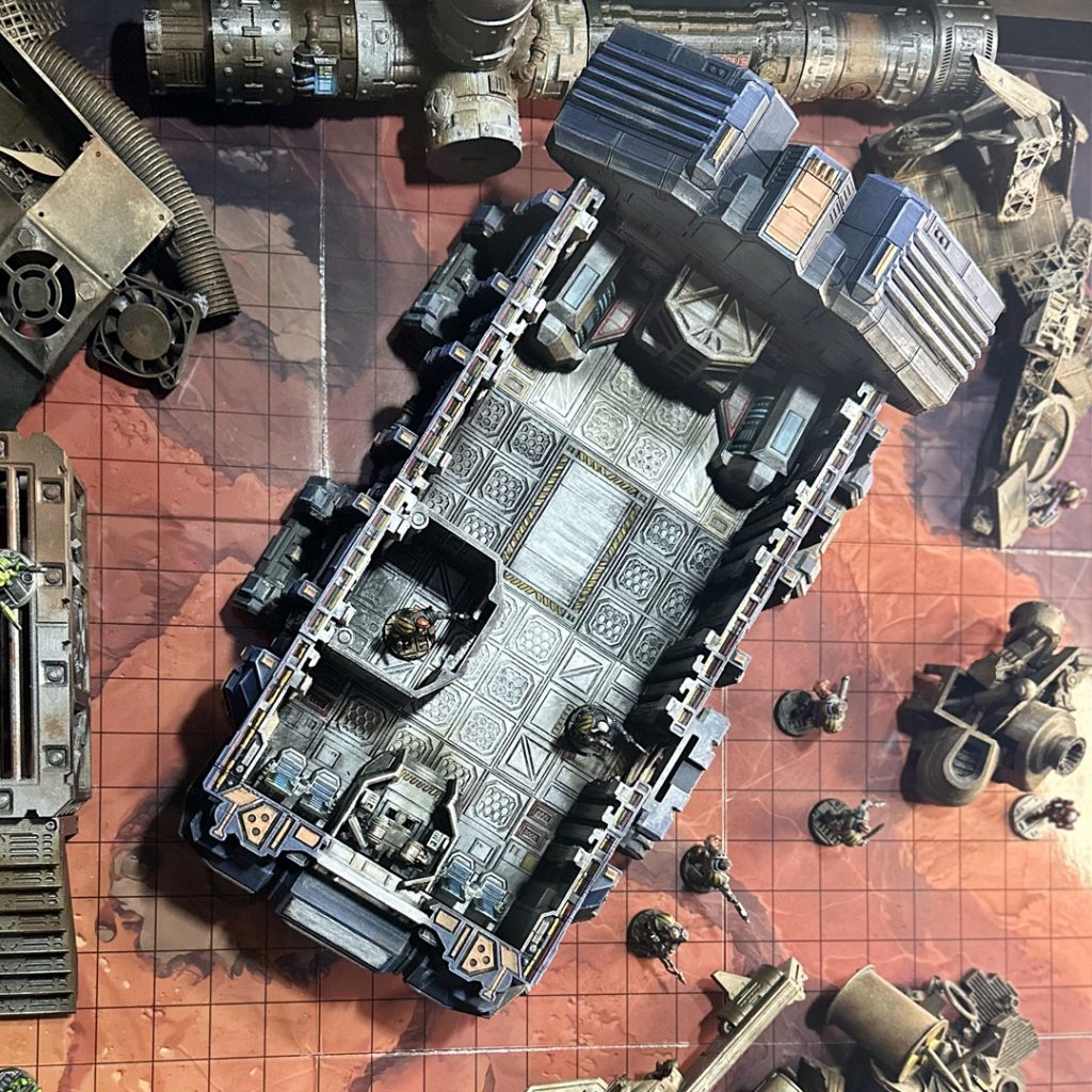 UCV Brick 3d print necromunda gaming table roof open