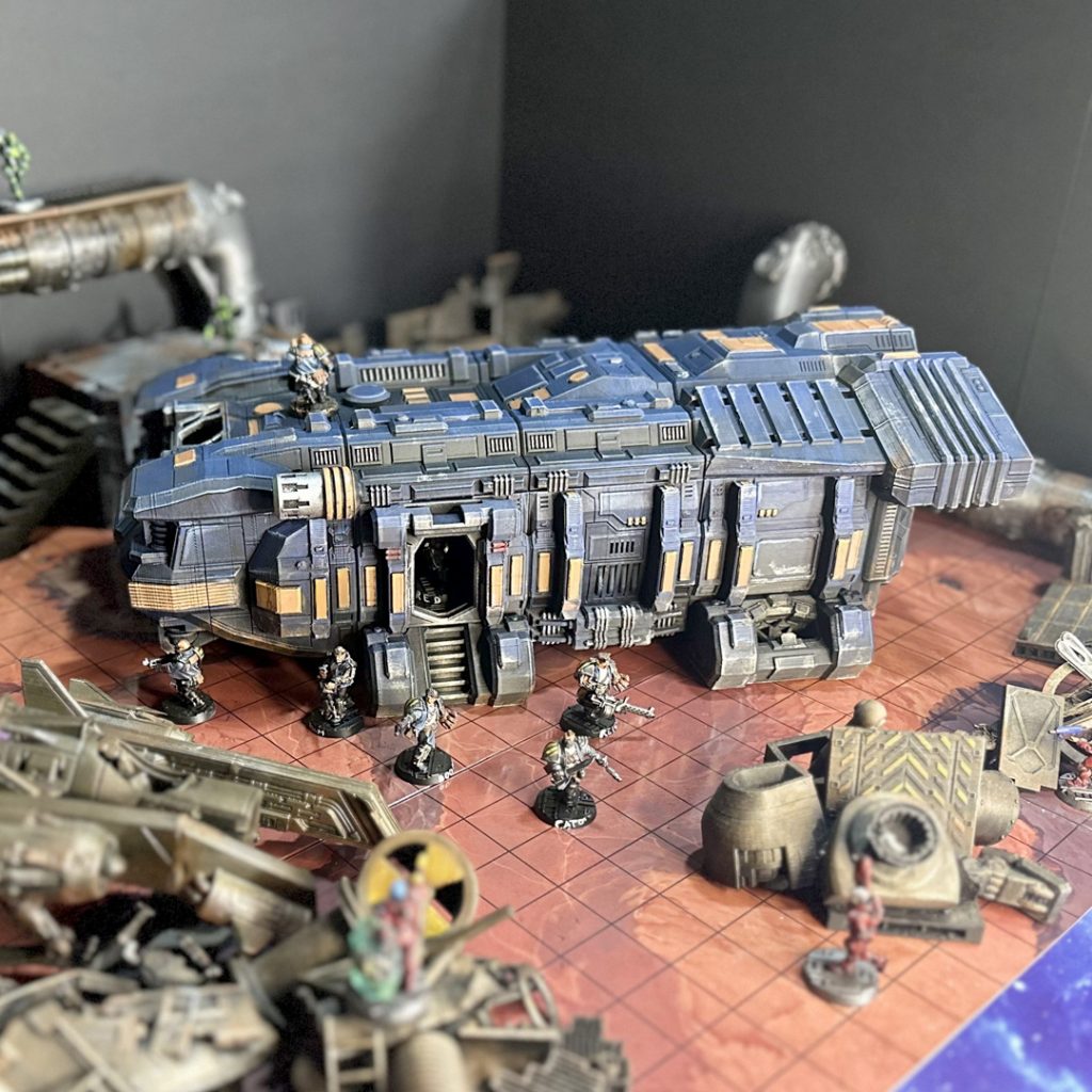 UCV Brick 3d print necromunda gaming table ships door open