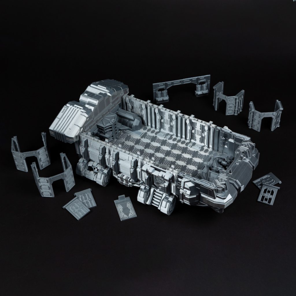 UCV Brick 3d printable 28mmr spaceship interiors removed