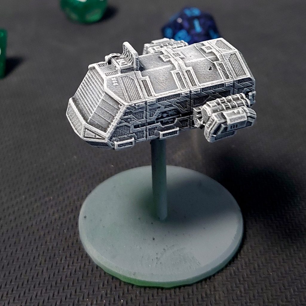 UPC Moonhopper 3d printable tactical scale spaceship right side