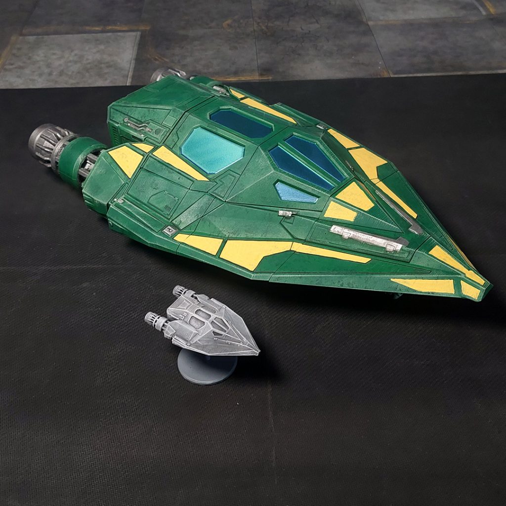 UPC Nymph 3d printable tactical scale and 28mm spaceship