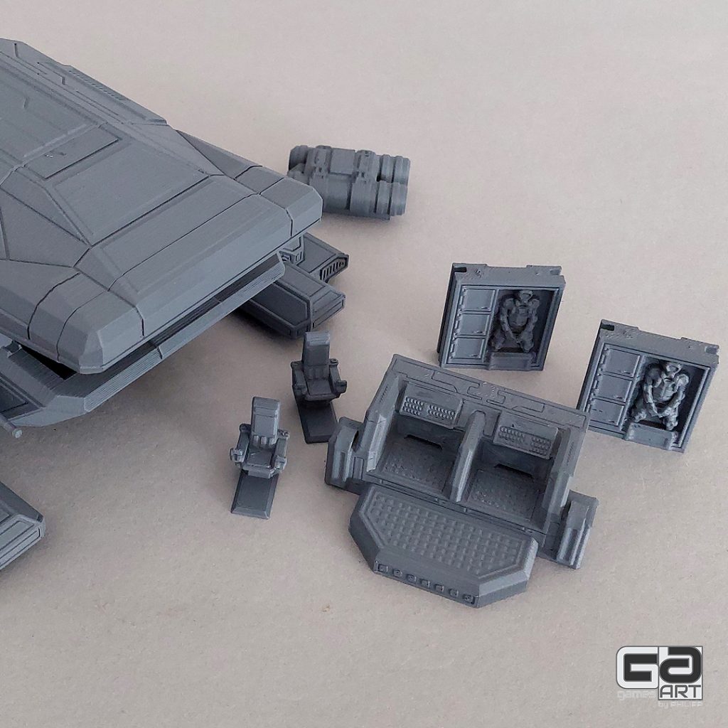 UPC SciEx 3d printable spaceship modular interiors