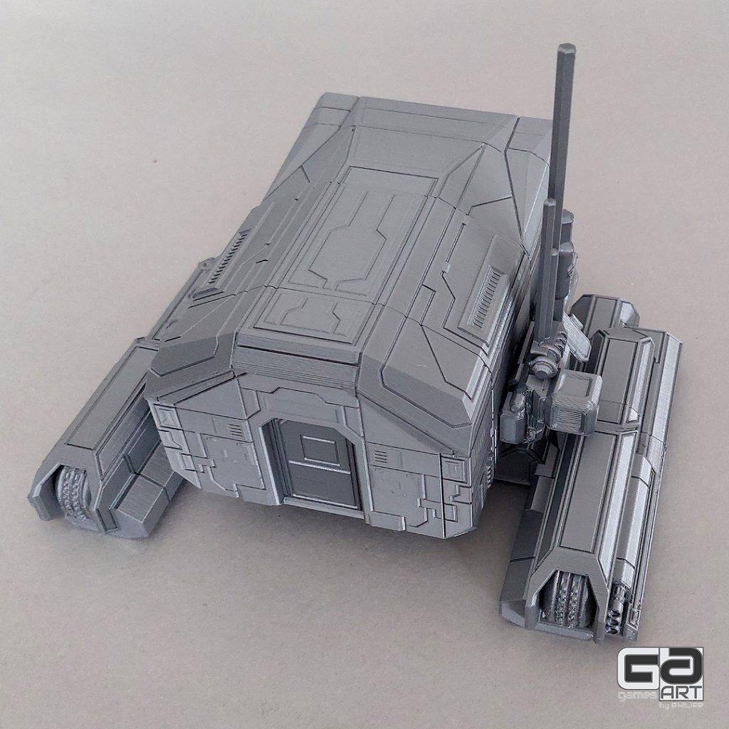 UPC SciEx 3d printable spaceship rear