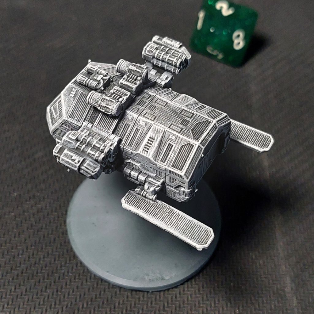 UPC Spec Ops Lander 3d printable tactical spaceship right side