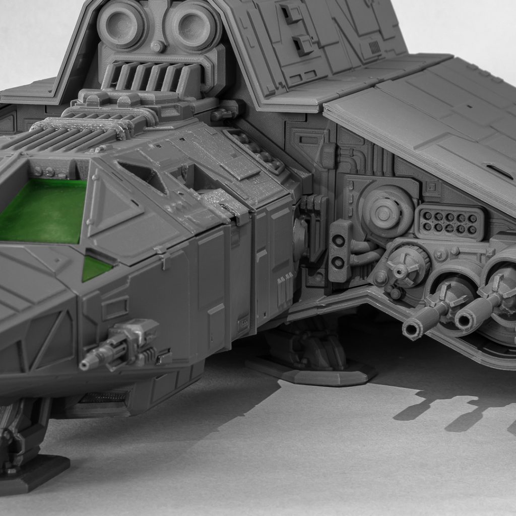 USTG BB 3d printable large spaceship front weapons