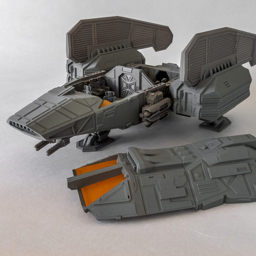 USTG DS 3d printable large dropship assault version opened