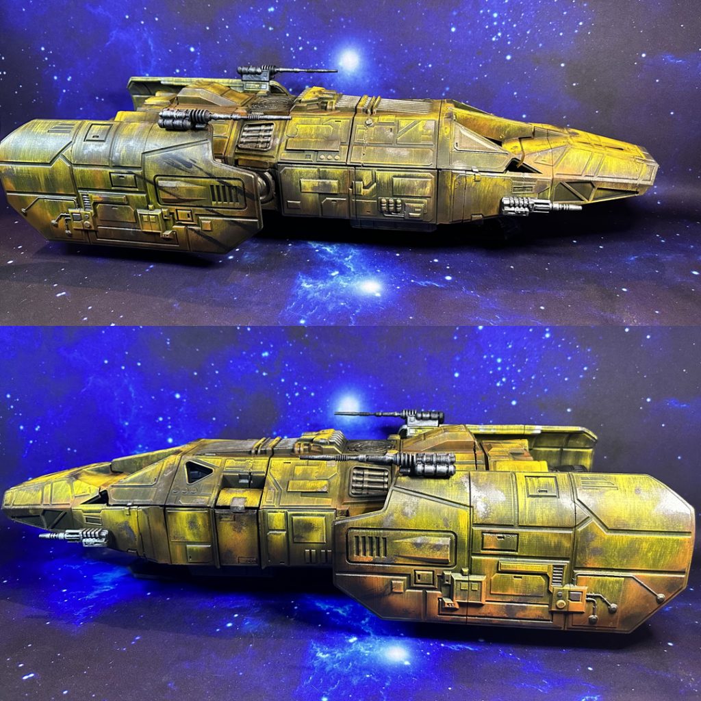 USTG S 3d printable large spaceship painted sides