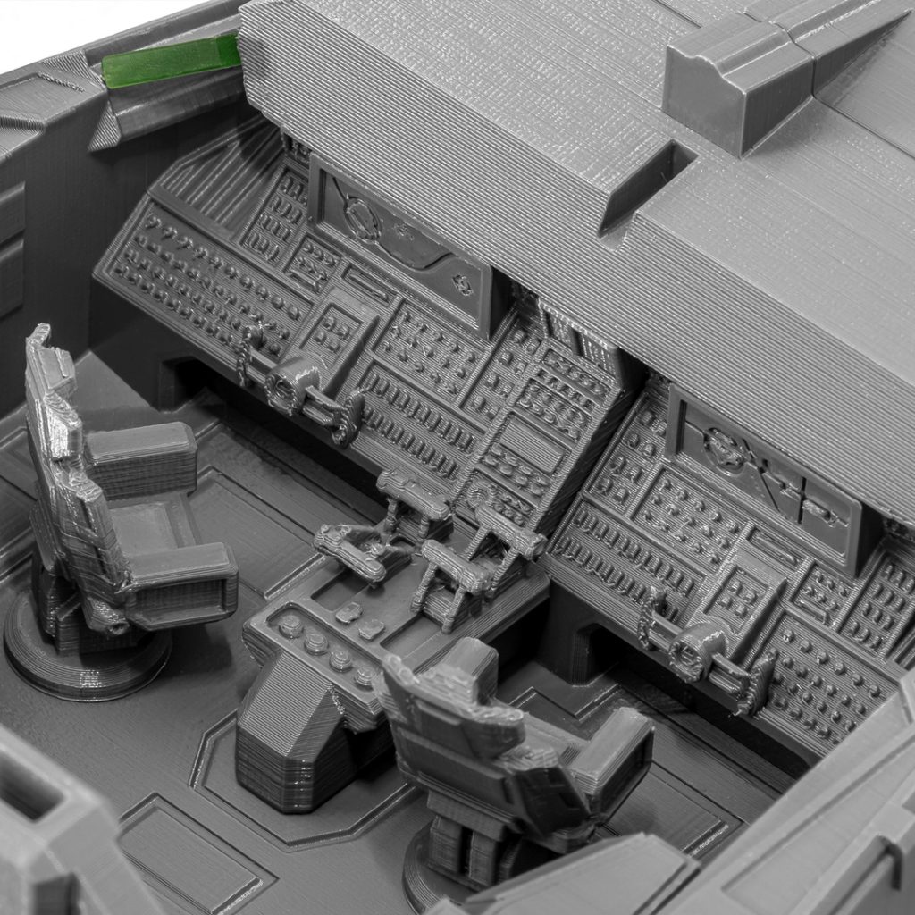 USTG S 3d printable spacecraft cockpit details