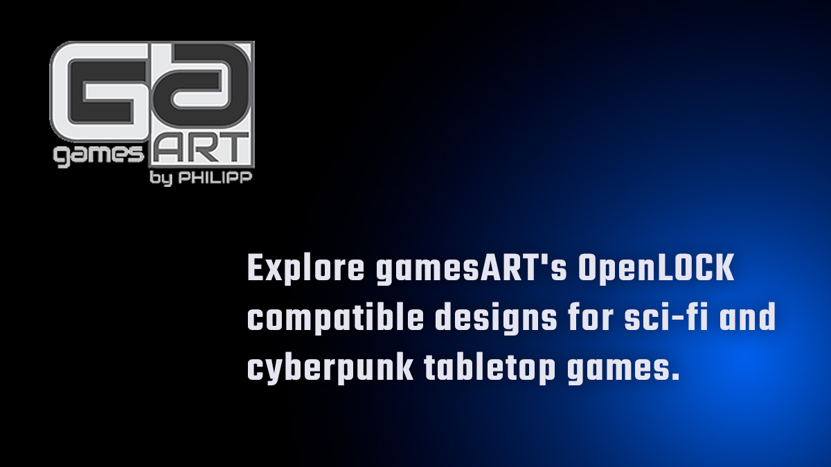 Explore gamesART's OpenLOCK compatible designs for sci-fi and cyberpunk games.