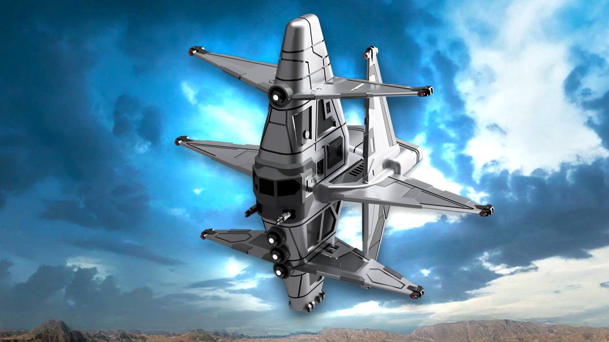 Albatros Starfighter 3D printable spacecraft for 28mm scale