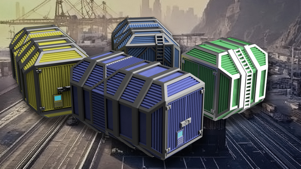 Modular Shipping Container 3d printable 28mm sci-fi stl