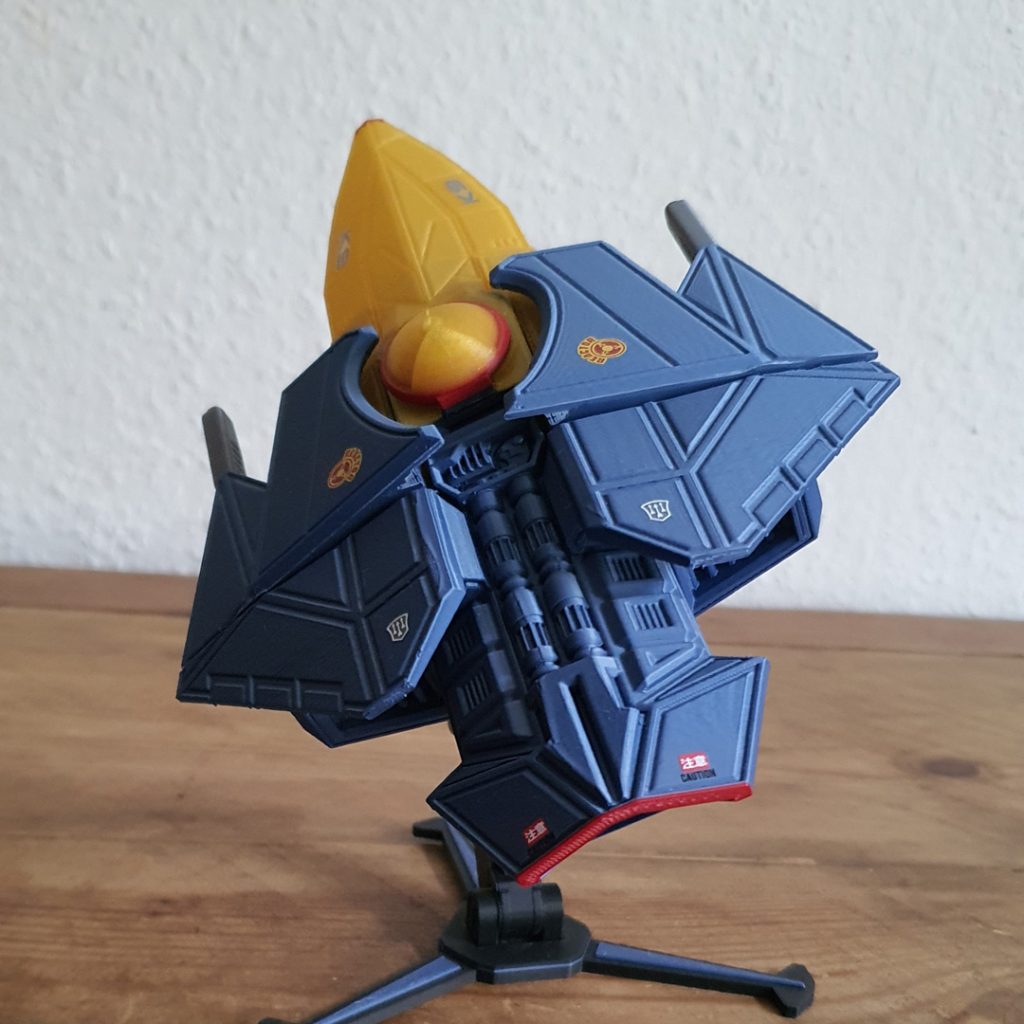 multicolor 3d print arrowhead starfighter rear