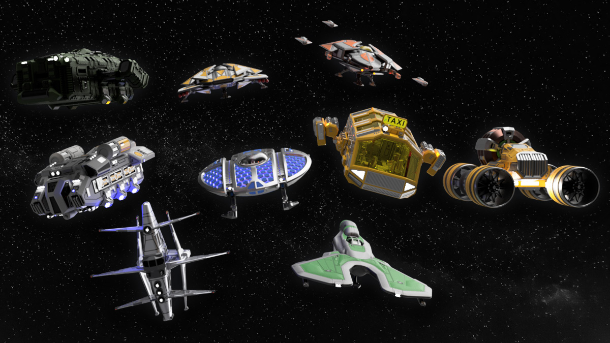 3d printable small spaceships and starfighter