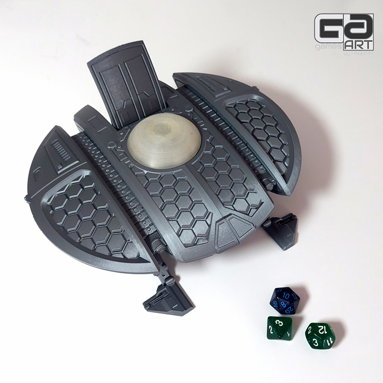 ufonex one 3d printed 28mm scale spacecraft front